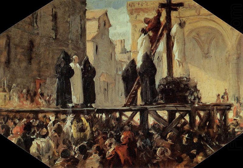 Stefano Ussi The Execution of Savonarola china oil painting image